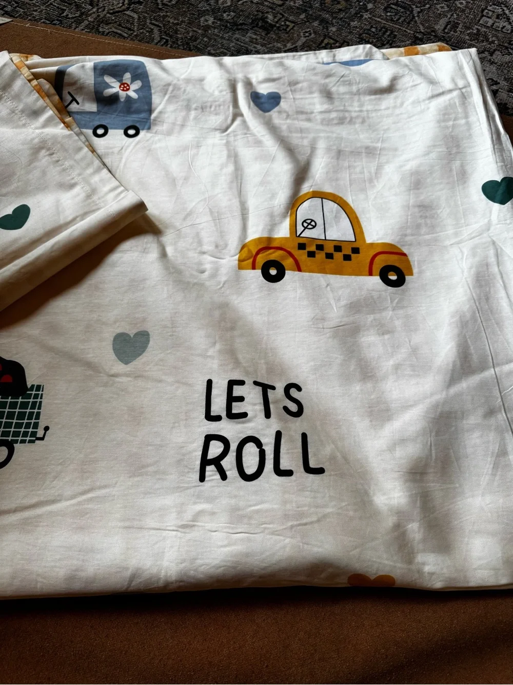 DJY truck 100% cotton duvet cover + ONE sham- queen